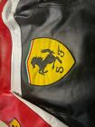 Ferrari Black Racing Leather Jacket World Champion Jacket Real Cow Leather