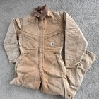 Carhartt X02 Brn Arctic Quilt-lined Duck Canvas Coveralls Jumpsuit Men Medium 40