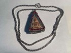 Vintage Buddha Jeweled Cased Amulet In With 24  No-tarnish Necklace