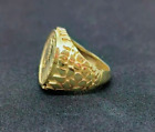 Indian Head 14k Gold Plated Coin Men s Nugget Engagement Antique Ring 925 Silver