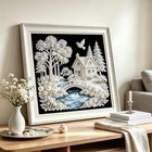 Riverside Cottage Pearl Diamond Painting Kit 5d Art