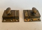 Yale Cupboard  Cabinet Door Latches- Solid Brass W  Keepers