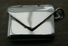 A Miniature Novelty Solid Silver 925 Envelope Case Stamp Holder - Charm