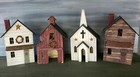 Primitive Wooden School   Farmhouse Village Collection  Rustic  Folk Art