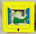 Vintage Barber Elephant Jack In The Box - Tin Musical Toy By Schylling
