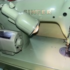 Vintage Singer 185j Sewing Machine Mint Green W  Case Pedal Tested Working