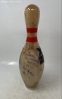 Lucky Strike X Brown Red Wooden Autographed Souvenir Sports Bowling Pin