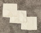 Embroidered White Cotton Towels  set Of 3 