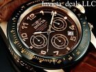 Invicta Men s 43mm Speedway Chronograph Brown Dial Rose Tone 200m Ss Watch-rare