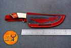 Custom Hand Made Pure Cow Leather Sheath For Fixed Blade Knife - 1792