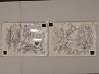 Lot Of 2 Double Sided Traditional Style Tattoo Flash Sheets Shop Used  11 x 8 5 