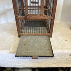 Primative Canary Cage Handmade Wite Spokes Door Opens Swing perch 13x10x12 Wood