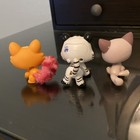 Littlest Pet Shop  2576 Rare Crouching Kitty   2363 Tiger   664 Rare Siamese Cat