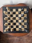Handmade Marble Chess Set Marble Chess Board Game Set Black   Fossil Coral 15x15