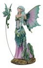 Ebros Amy Brown  discovery  Elf Fairy Fae Damsel With Pixie Dragon Figurine