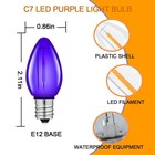 25 Pack C7 Purple Led Replacement Christmas Light Bulb Christmas Halloween