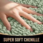 Olanly Thick Bathroom Rugs 44x24  Extra Soft Absorbent Chenille Bath Rugs  Rubbe