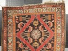 Old Geometric Pattern Flat Weave Caucasian Oriental Carpet Estate Rug 64  X 43 