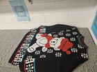 Ugly Christmas Sweater Mens Extra Large Black Fuzzy Polar Bear Pom Pom 