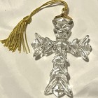 Gorham Lead Crystal Cross 3  X 4 25  Christmas Ornament In Pkg Made In Germany