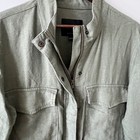 Sanctuary Armstrong Crop Utility Jacket Military Green Women Sz L Collar Drawstr