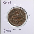 1846 Small Date 1c Braided Hair Large Cent With Vf Detail Rim Damage  4413