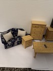 Vintage Mixed Lot  Miniature Doll Wood House Furniture - Toys
