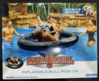 Over 7 Ft  Inflatabull Inflatable Ride On Rodeo Bull Pool Toy Float Ages 9  New
