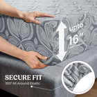 Lux Decor 6-piece Microfiber Sheet Set Paisley Pattern With Deep Pocket Fitted S