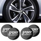 4pcs American Flag Wheel Hub Center Caps Stickers  56mm 2 23in Sport Black