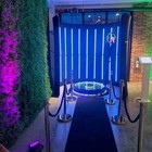 360 Photo  Video Booth 90cm-100cm Led Glass Photo Booth With Flight Case