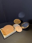 Vintage Kigu London Gold Tone Round England Compact Powder-rouge  new W  Box 136