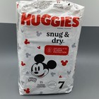 Huggies Snug   Dry Size 7 Baby Diapers 41 Lb  15 Count  mickey Mouse Print 