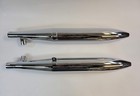 Moto Guzzi  cigar  Style Chrome Muffler Set Small Hole V700 Ambassador Eldorado