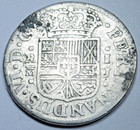 1759 Spanish Silver 1 Reales Genuine 1700 s Colonial Cross Pirate Treasure Coin
