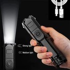 Rechargeable 990000lm Led Flashlight Tactical Police Super Bright Torch Zoomable