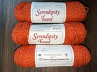 Serendipity Tweed Dragon Fire Wool Blend 3 Skeins 100g 210yds Yarn