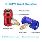 Car A c R1234yf Quick Coupler Adapter Set With Self-sealing   Puncture Can Tap