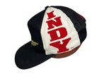 Vtg 90s Indianapolis Motor Speedway Black Snapback Indy 500 Racing Hat Baseball