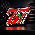 77 Hocevar Inspired Led Light Box Racing Decor 3d Printed Man Cave Sign