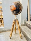 Big Floor World Globe On Adjustable Wooden Tripod Stand 12    Atlas Decor Gift