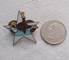 1984 Summer Olympics Star Pin Swimming Sam Eagle Mascot Los Angeles Ca Usa