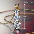 Pretty Women 18k Yellow Gold Plated Necklace Pendant Cubic Zirconia Jewelry
