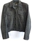 Vntg David Paul New York Women Large    Green Animal Tiger Print Button Jacket