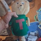 Plush Teddy Bear Stuffed Animal Beige W  Green Shirt  Red  t  Outfit