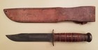 Wwii Ka-bar Usmc Fighting Knife And Wwii Leather Sheath