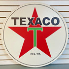 Large 36  Texaco Red Star Gasoline Gas   Oil Station Reproduction Metal Sign