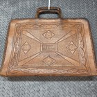 Vintage 1955 Hand Tooled Leather Briefcase Western Portfolio Rel Monogram Laced