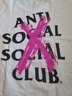 Anti Social Social Club White With Pink X T-shirt Size Medium Nwt
