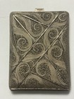 Vintage Sterling Silver Filigree Cigarette Card Case Approx 72g 3    X 2 5   